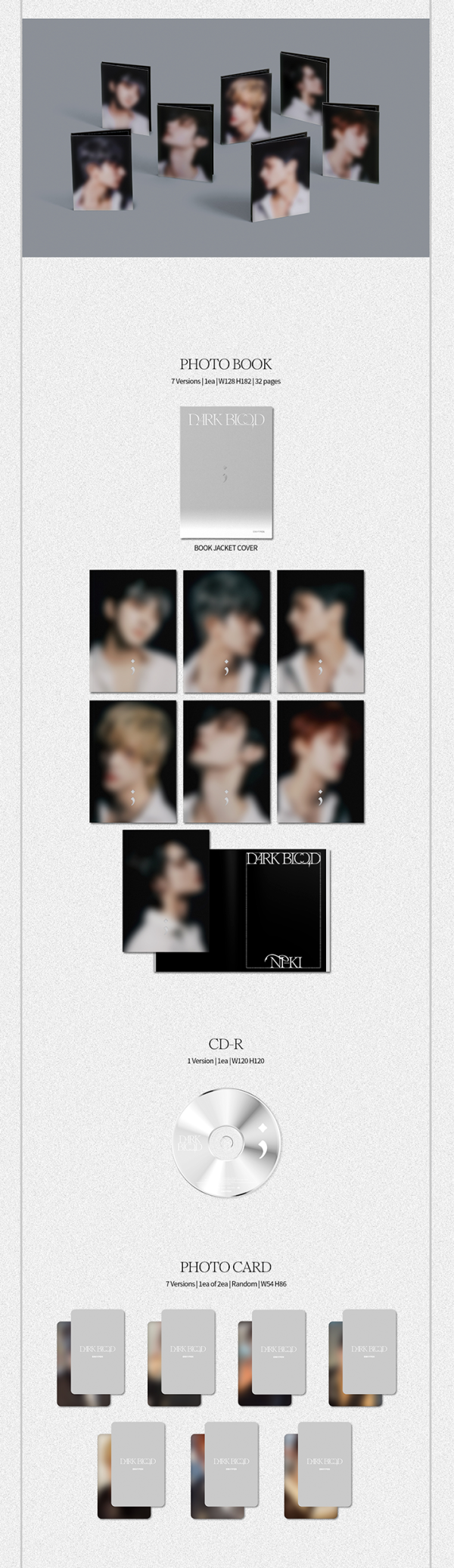 ENHYPEN - DARK BLOOD ENGENE VER. ALBUM NO P.O.B VER. Online now - Image 3