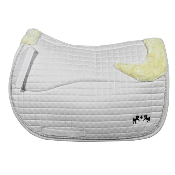 Equine Couture Regal Saddle Pad with White Sherpa Fleece and CoolMax lining For Sale
