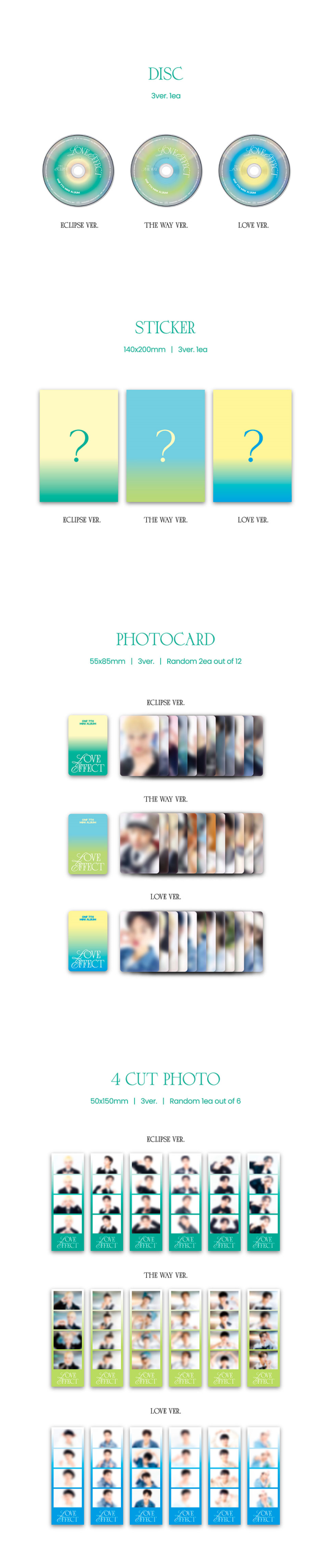 ONF - LOVE EFFECT 7TH MINI ALBUM Sale - Image 3