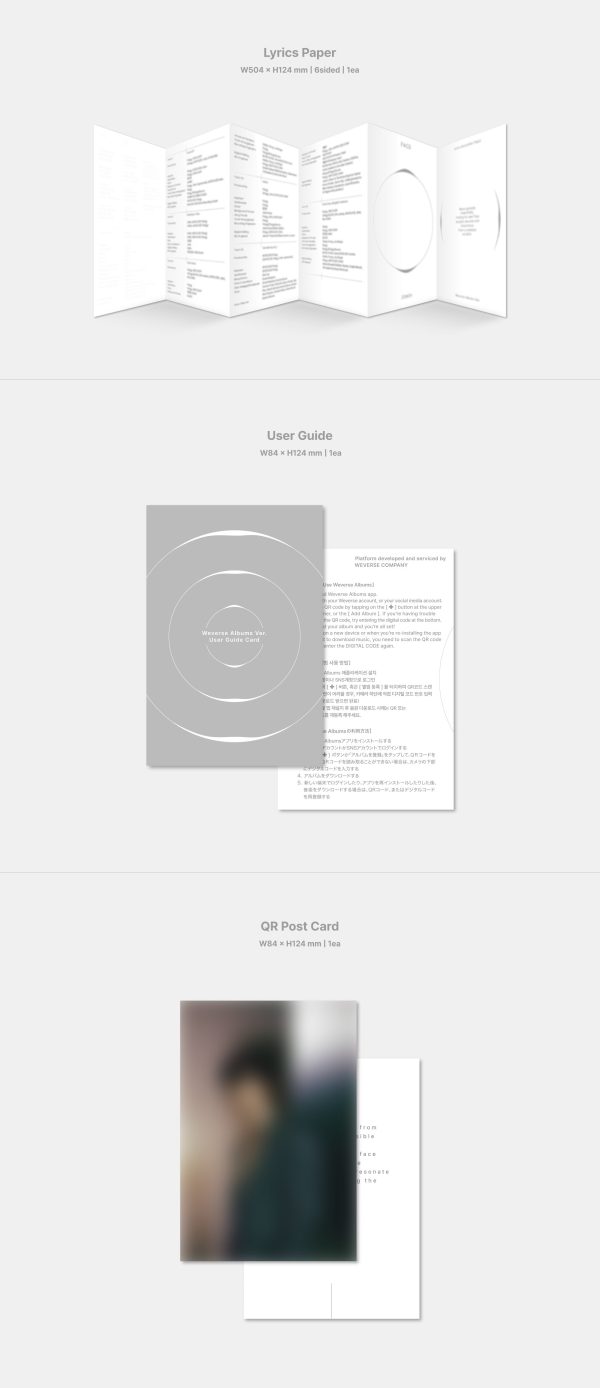 BTS JIMIN - FACE 1ST SOLO ALBUM WEVERSE ALBUM VER. For Cheap - Image 4