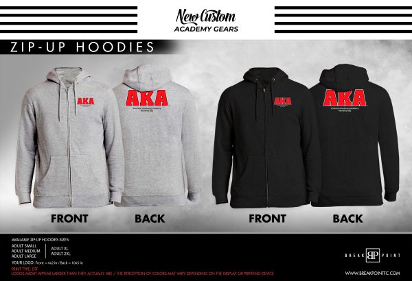 AKA Monterey Bay Academy Zip-Up Hoodie #970 B Online now