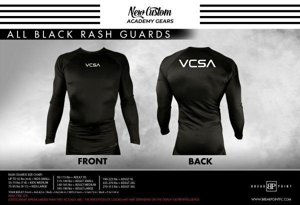 Victory Combat SCG All Black Custom Rash Guards Long Sleeves #693 E on Sale