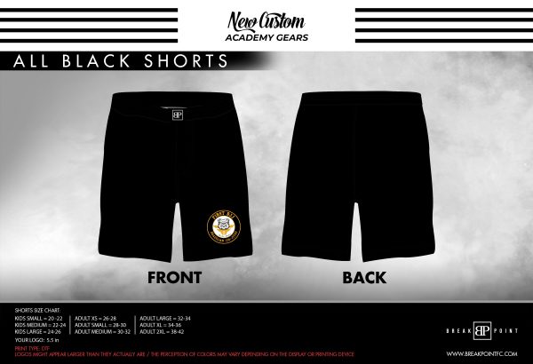 First BJJ All Black Custom Shorts #288 Cheap