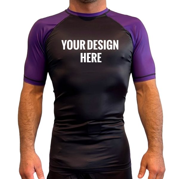 Karasutengu Academy All Black Ranked Short Sleeve Rash Guards #377 A Online now - Image 5