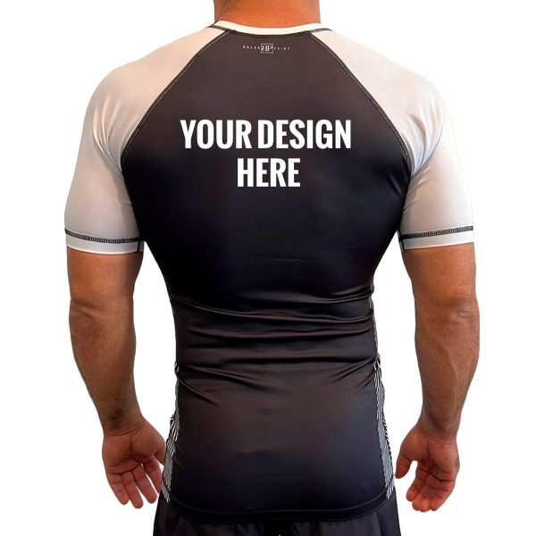 Karasutengu Academy All Black Ranked Short Sleeve Rash Guards #377 A Online now - Image 3