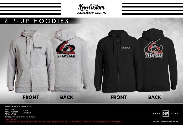 6 Levels Apopka Academy Zip-Up Hoodies #109 C Cheap