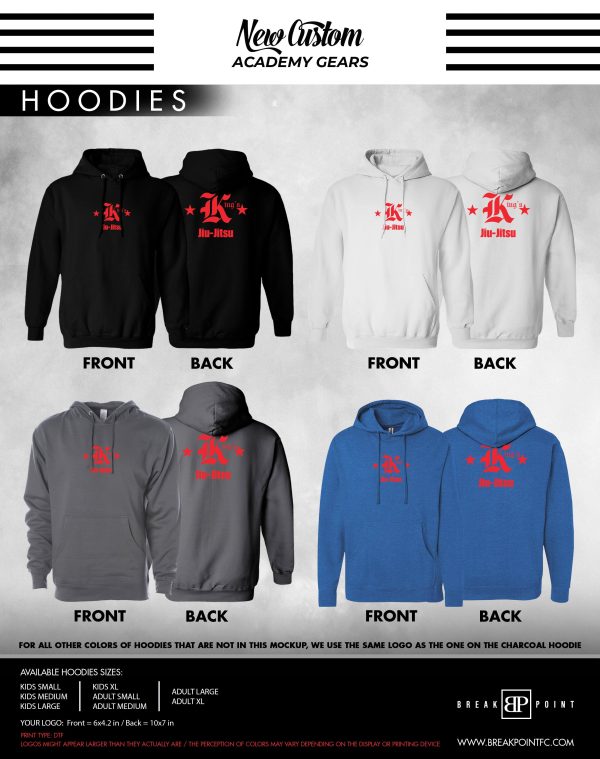 Kings Jiu Jitsu Academy Sweater Hoodie #1273 C on Sale