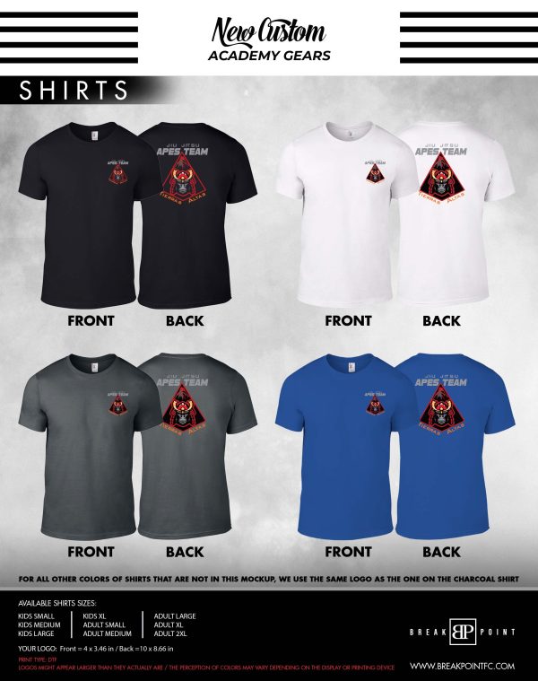 Apes Next Level Academy Shirts #1331 C Supply