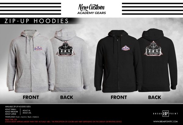 Defiance Martial Arts Academy Zip-Up Hoodies #1132 D Discount