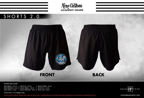 RH Studios All Black Custom Shorts 2.0 #021 Fashion
