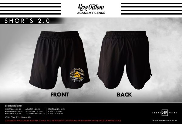Team Rhino GCC All Black Custom Shorts 2.0 #429 For Discount