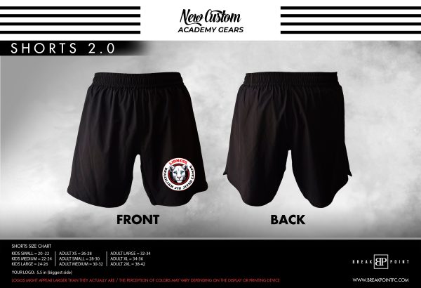 Lioness BJJ Camps All Black Custom Shorts 2.0 #1220 on Sale