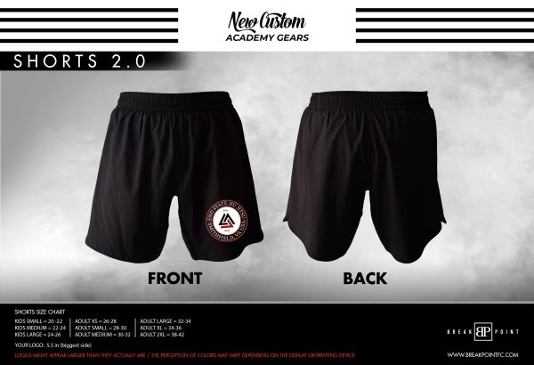 End State All Black Custom Shorts 2.0 #1130 Fashion