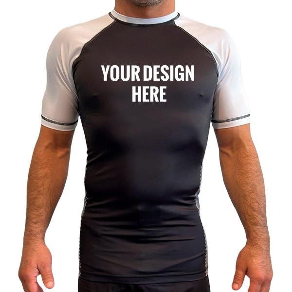JAO Martial Arts Academy All Black Ranked KIDS Short Sleeve Rash Guards #737 A Cheap - Image 2