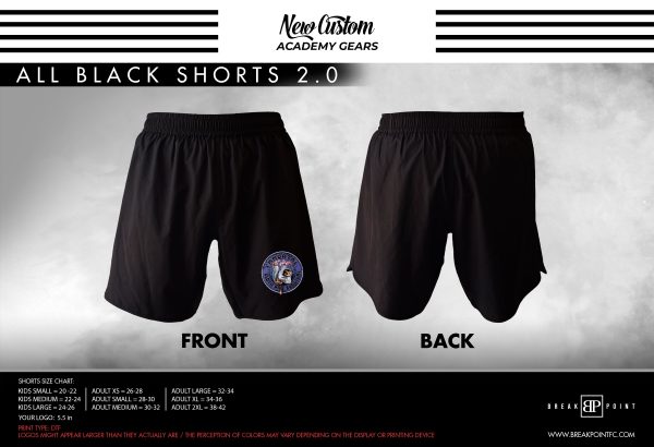 Immortal All Black Custom Shorts 2.0 #286 on Sale