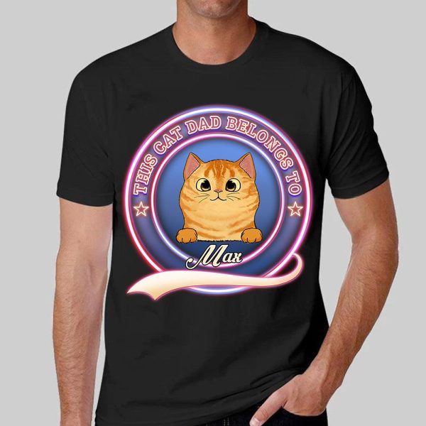 This Cat Dad Belongs To Cat Personalized Shirt, Father’s Day Gift for Cat Lovers, Cat Mom, Cat Dad - TS883PS02 Online