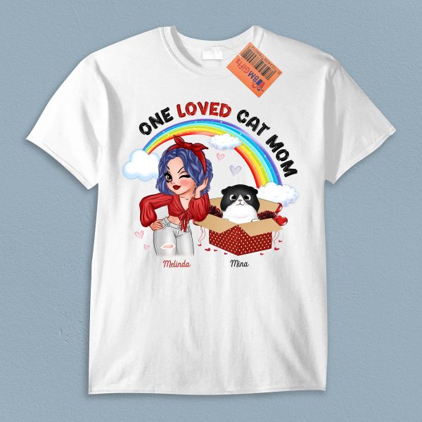 One Loved Cat Mom Cat Personalized Shirt, Personalized Mother s Day Gift for Cat Lovers, Cat Mom - TS814PS01 For Cheap - Image 3