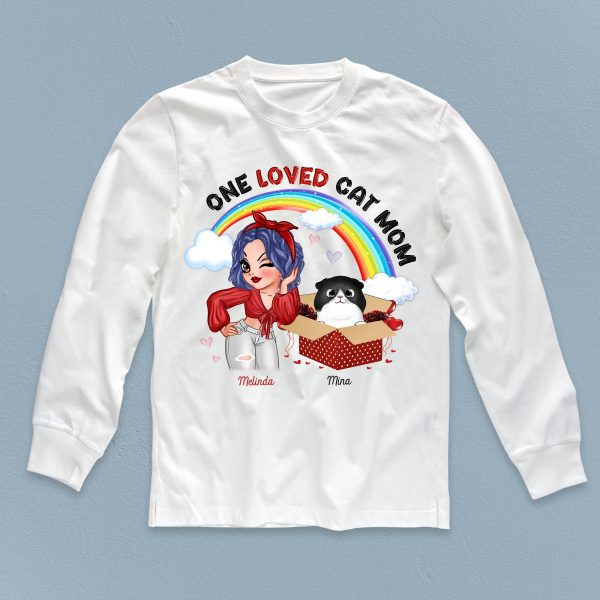 One Loved Cat Mom Cat Personalized Shirt, Personalized Mother s Day Gift for Cat Lovers, Cat Mom - TS814PS01 For Cheap - Image 5