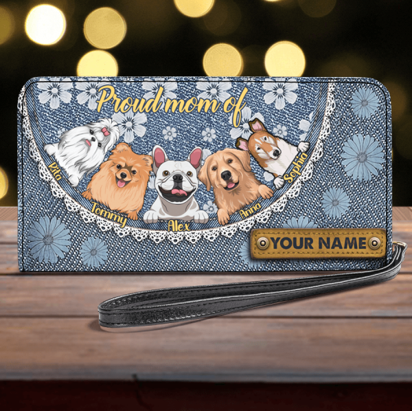 Dog Personalized Clutch Purse, Personalized Gift for Dog Lovers, Dog Dad, Dog Mom - PU060PS05 Supply - Image 2